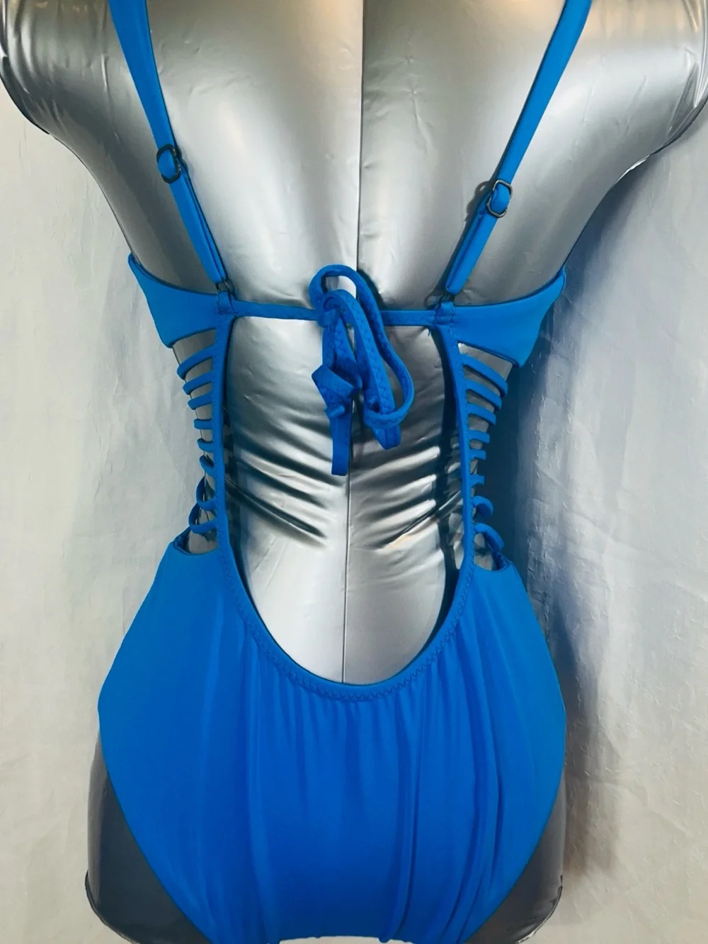 Michael Kors Cobalt Strappy Deep-V One-Piece Swimsuit